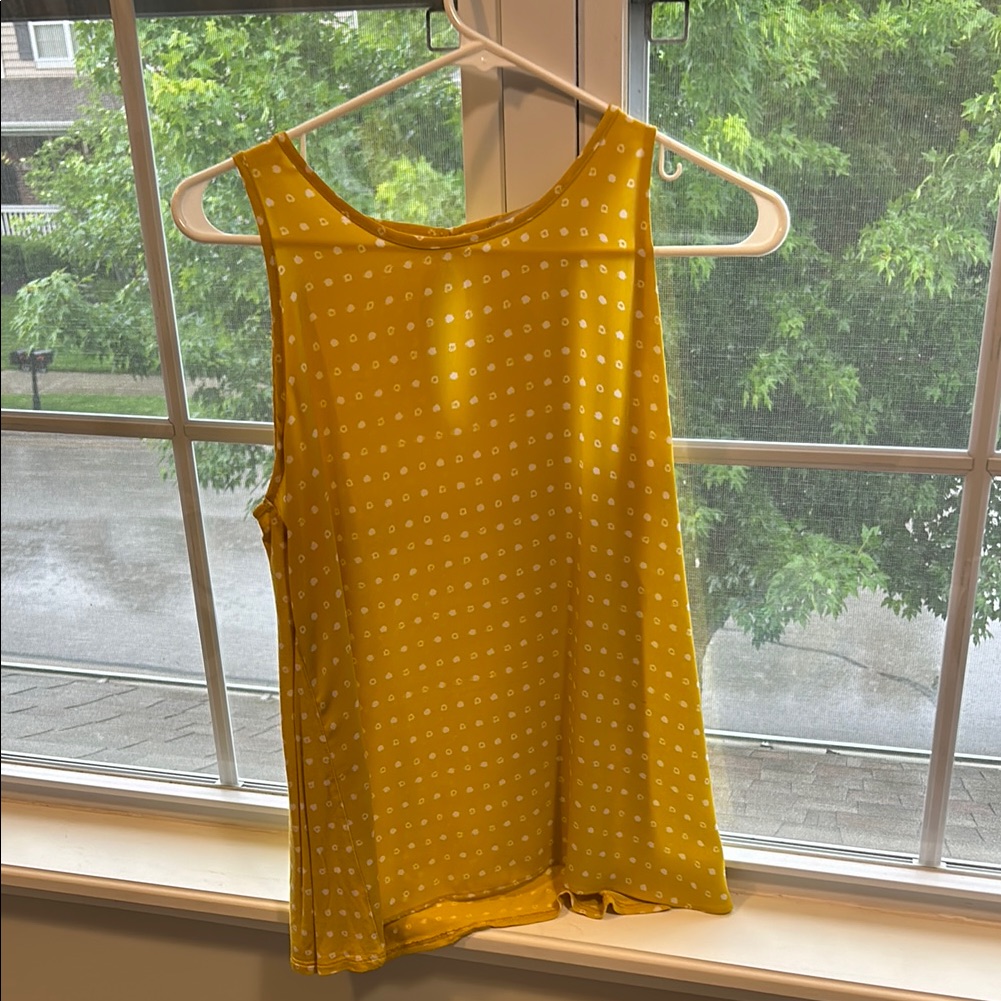 Yellow Polka Dot Sleeveless Top